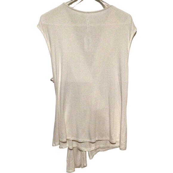 NY Collection Women's White Sleeveless Knit Blouse Size XL NWT Work Office Top - Picture 3 of 3